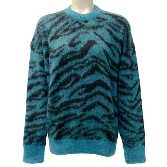 Zadig & Voltaire Teal / Black Rita Tiger Sweater - Picture 1 of 4